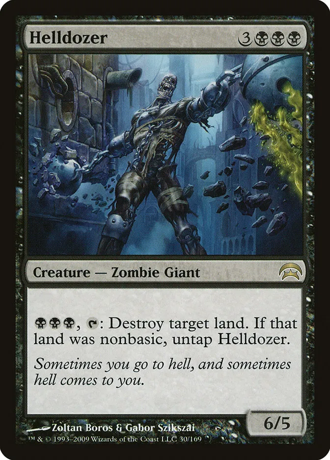 2009 Planechase Helldozer rare #30 rare card image