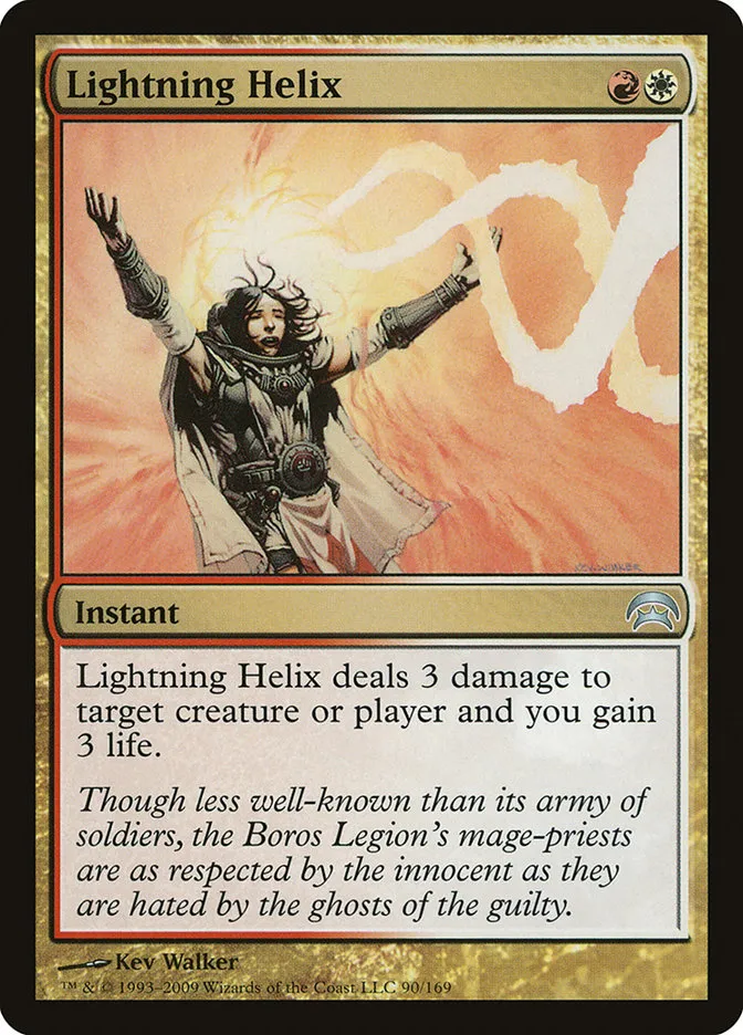 2009 Planechase Lightning Helix #90 uncommon card image