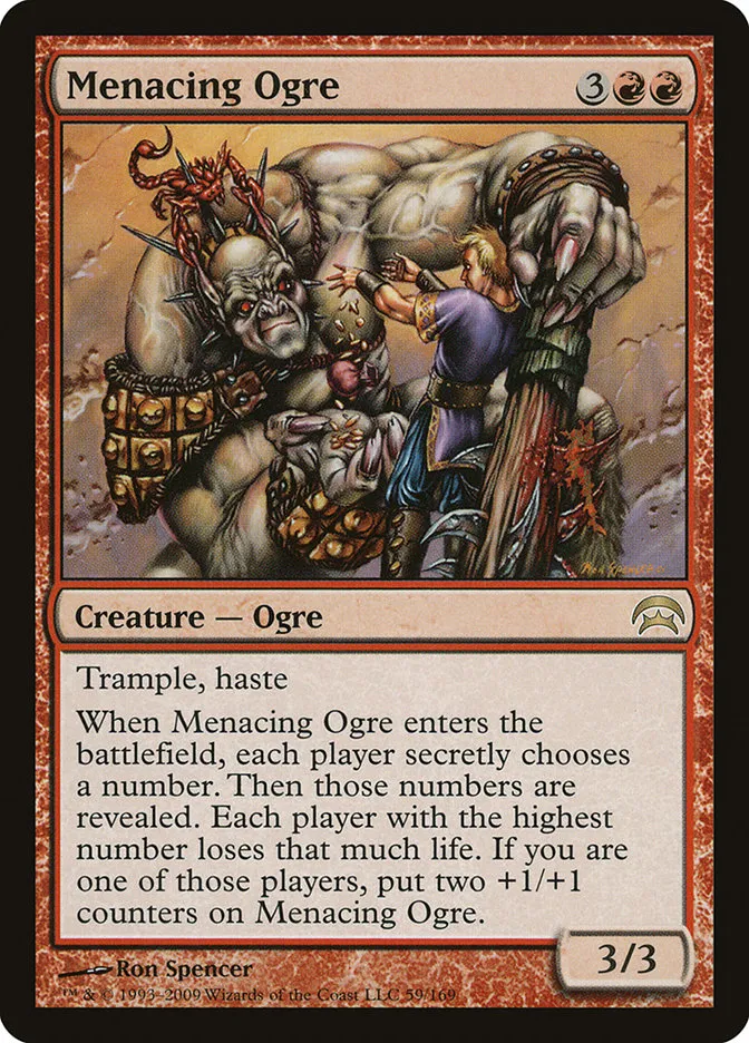 2009 Planechase Menacing Ogre #59 rare card image