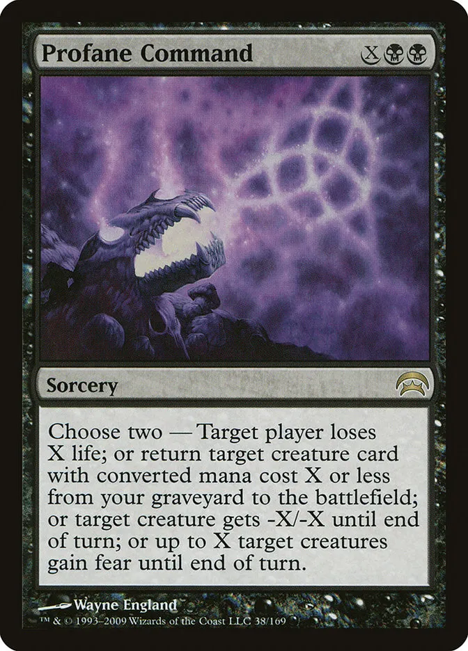 2009 Planechase Profane Command rare #38 rare card image