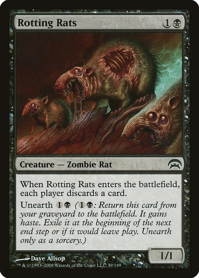 2009 Planechase Rotting Rats common #39 common card image