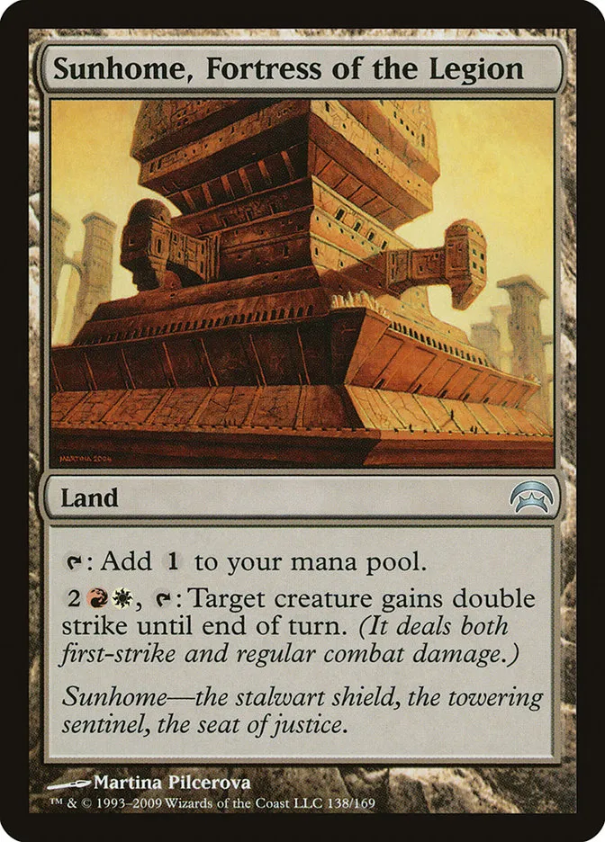 2009 Planechase Sunhome, Fortress of the Legion #138 uncommon card image