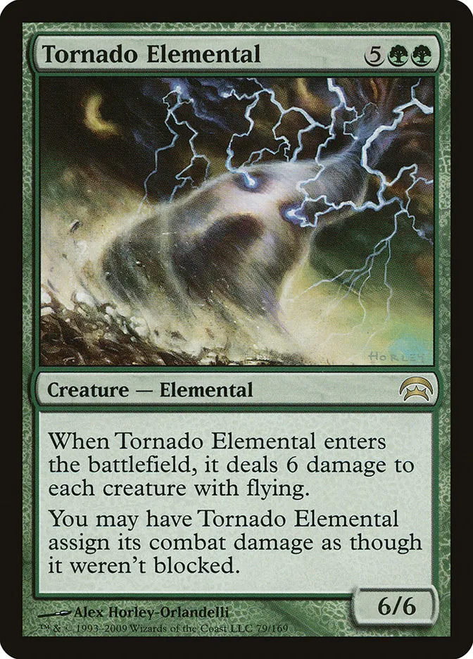 2009 Planechase Tornado Elemental rare #79 rare card image