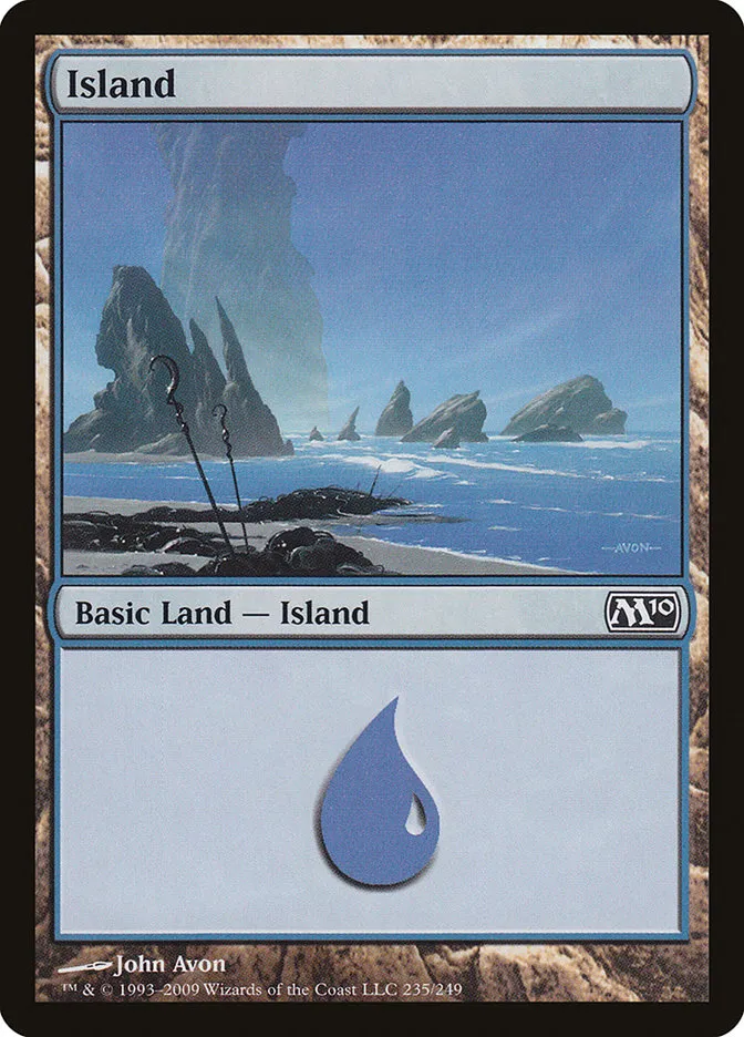 2009 Magic 2010 Island common #235 common card image