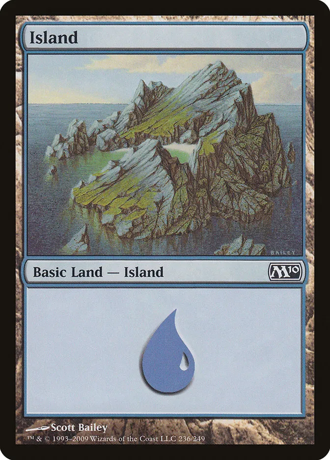 2009 Magic 2010 Island common #236 common card image