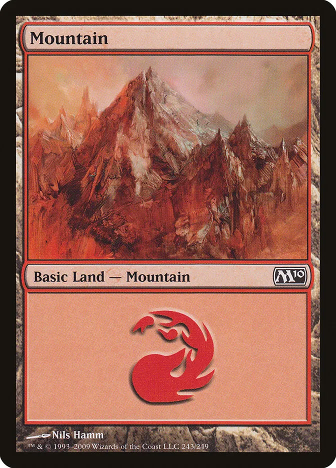 2009 Magic 2010 Mountain common #243 common card image