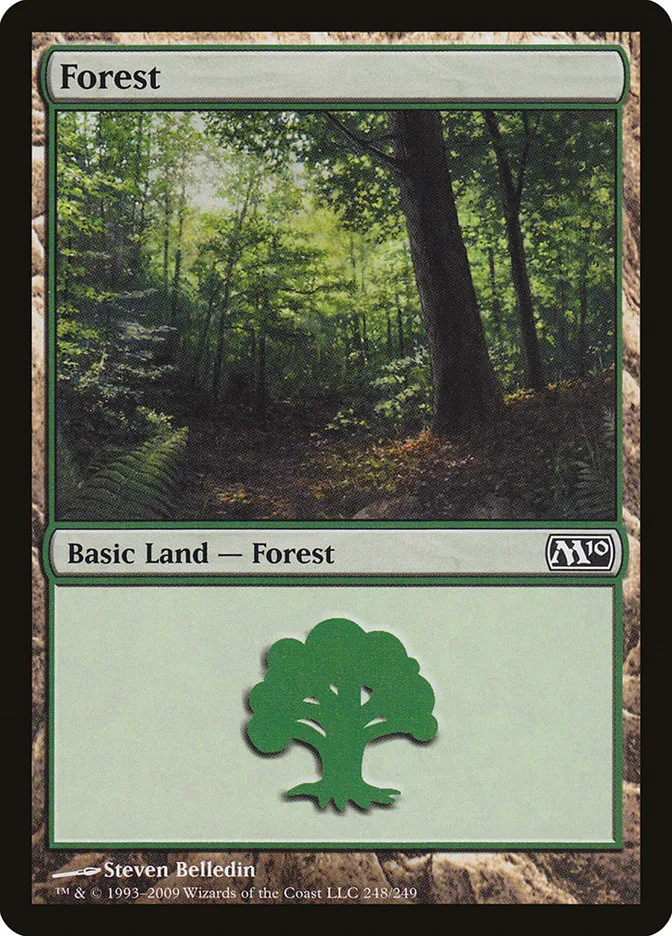 2009 Magic 2010 Forest common #248 common card image