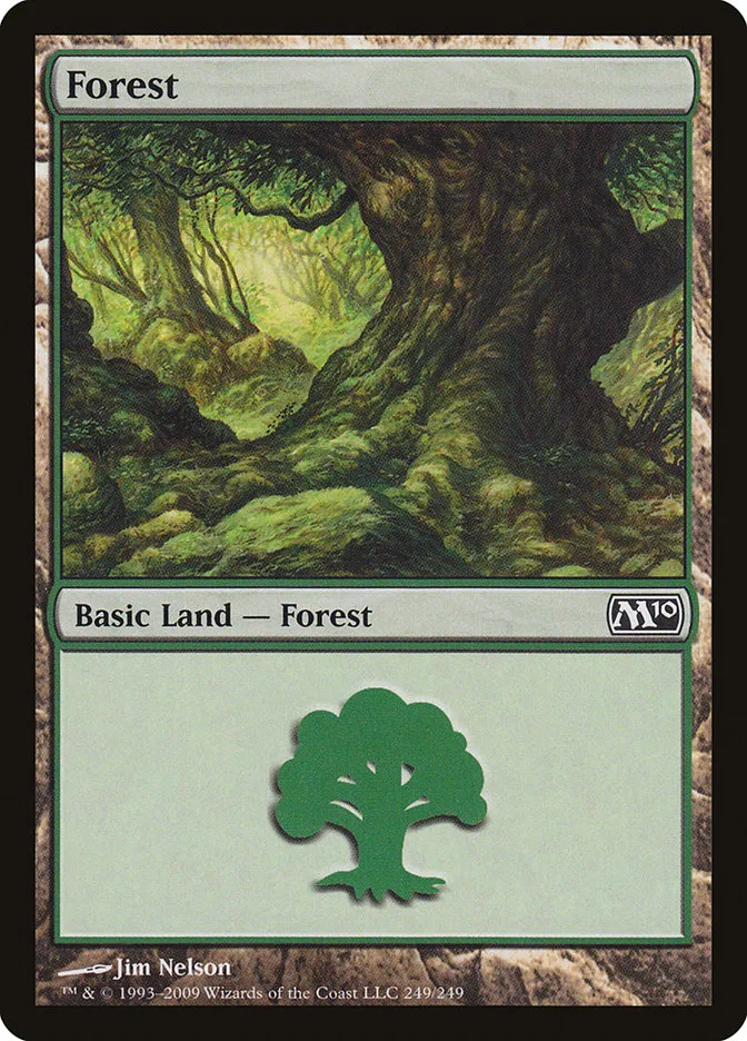2009 Magic 2010 Forest common #249 common card image