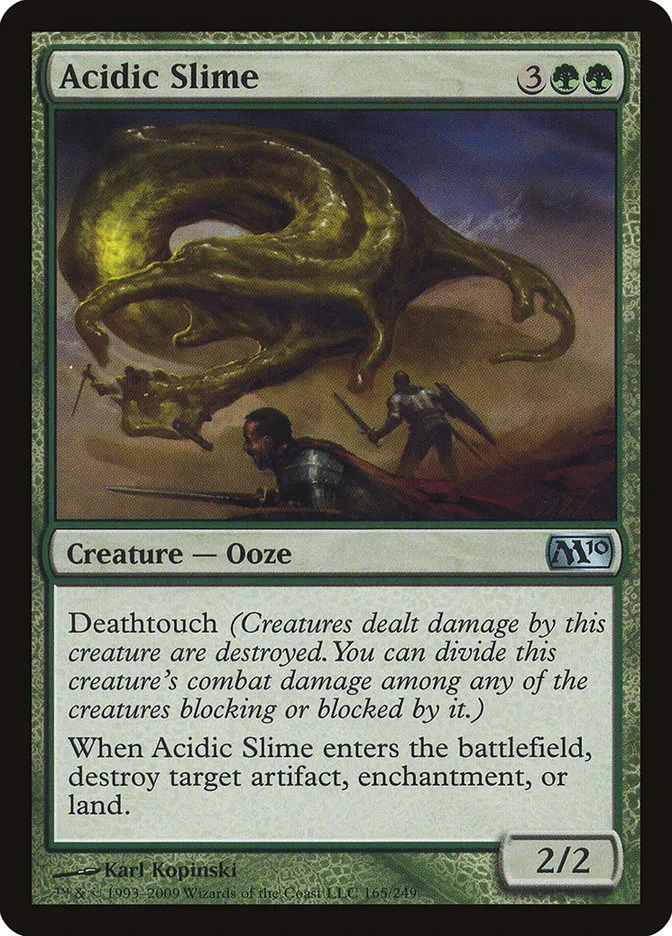 2009 Magic 2010 Acidic Slime uncommon #165 uncommon card image