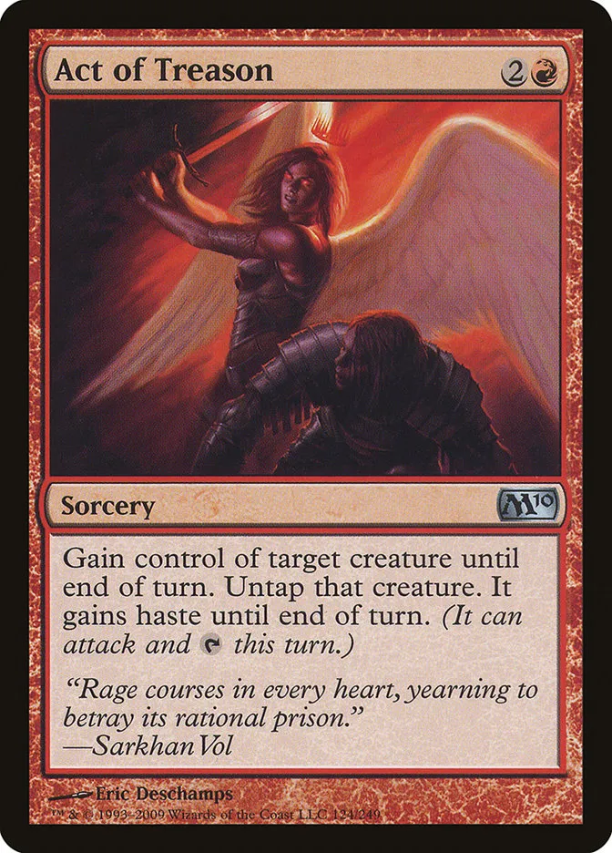 2009 Magic 2010 Act of Treason #124 uncommon card image