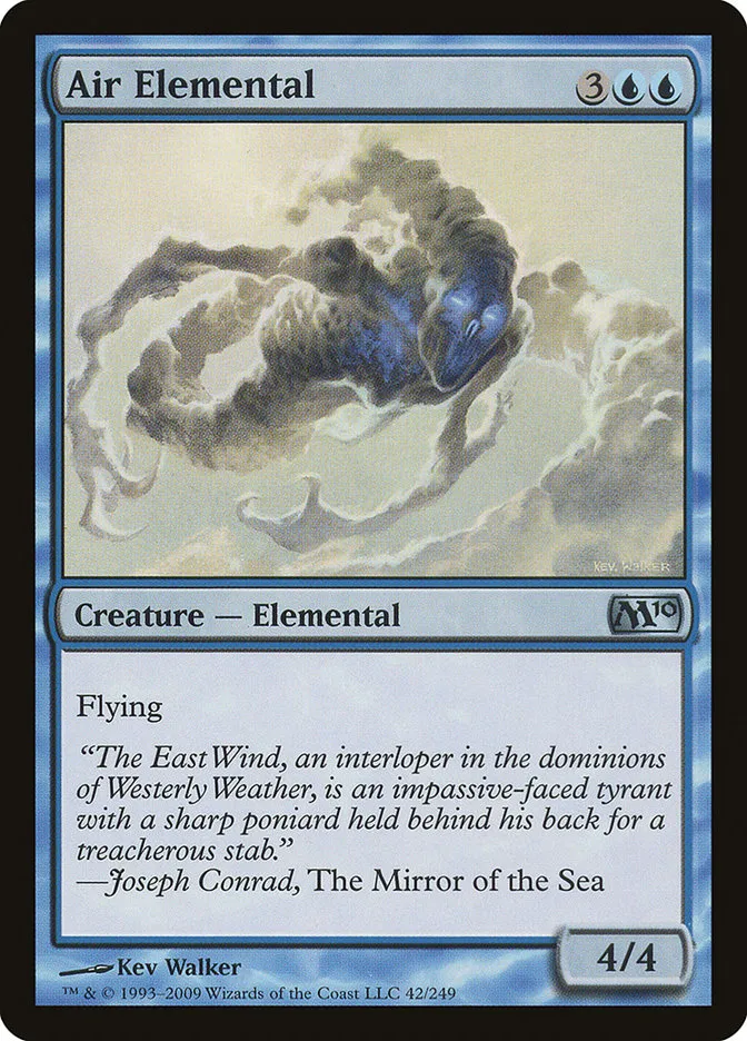 2009 Magic 2010 Air Elemental uncommon #42 uncommon card image