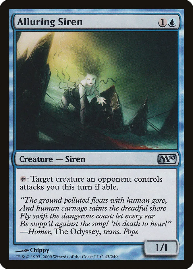 2009 Magic 2010 Alluring Siren uncommon #43 uncommon card image