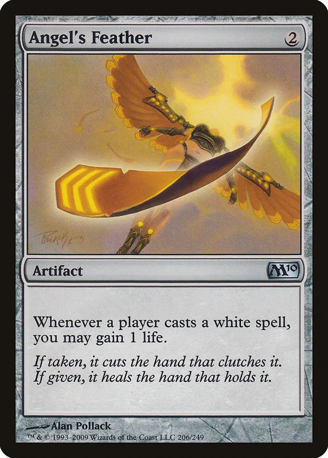 2009 Magic 2010 Angel's Feather uncommon #206 uncommon card image