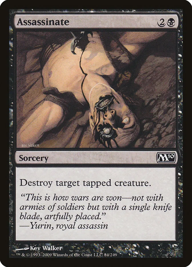 2009 Magic 2010 Assassinate common #84 common card image