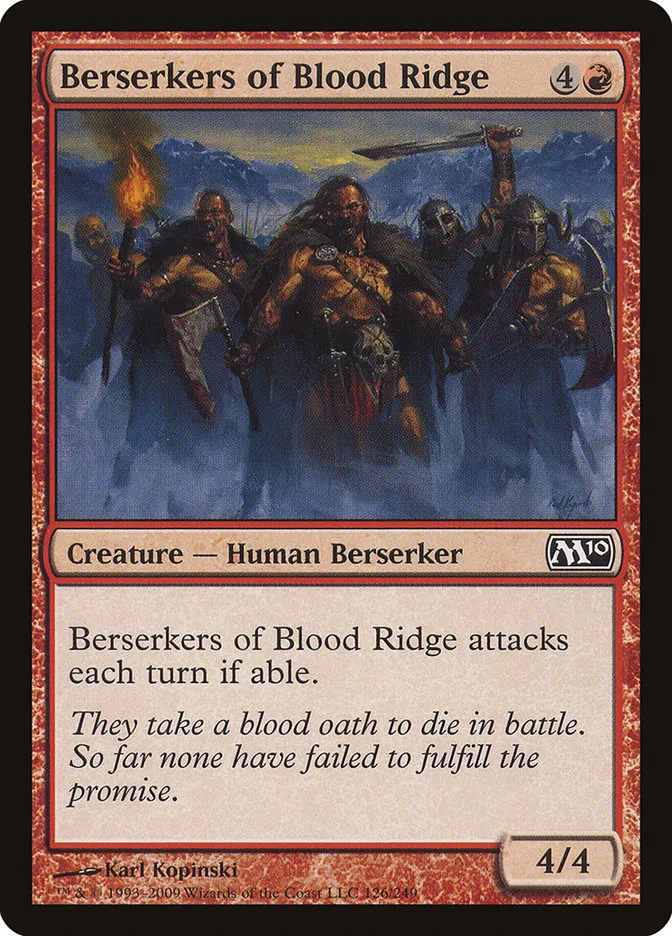 2009 Magic 2010 Berserkers of Blood Ridge #126 common card image