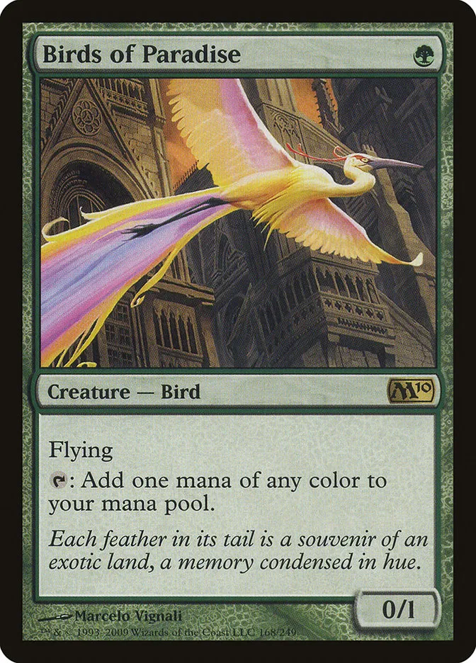 2009 Magic 2010 Birds of Paradise #168 rare card image
