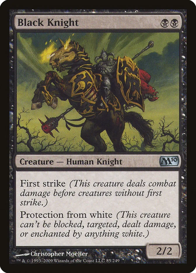 2009 Magic 2010 Black Knight #85 uncommon card image