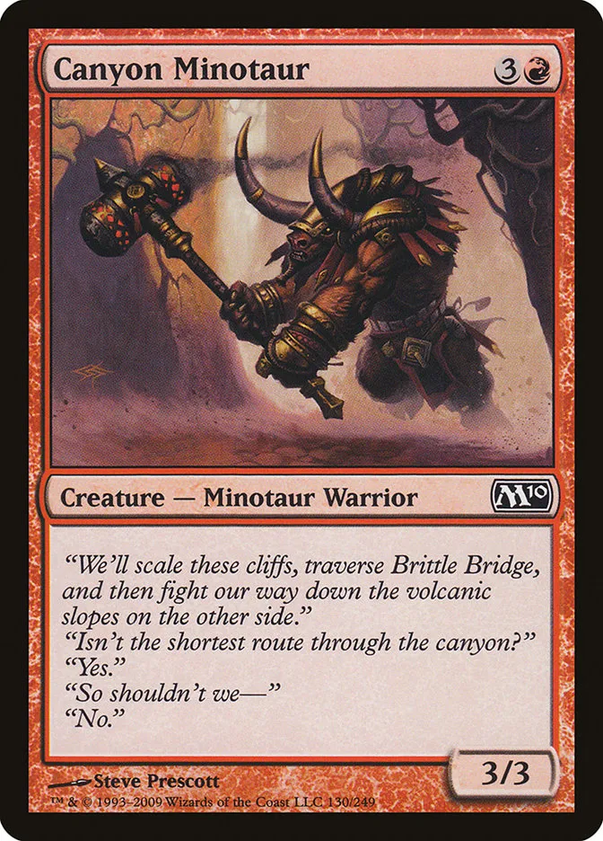 2009 Magic 2010 Canyon Minotaur common #130 common card image