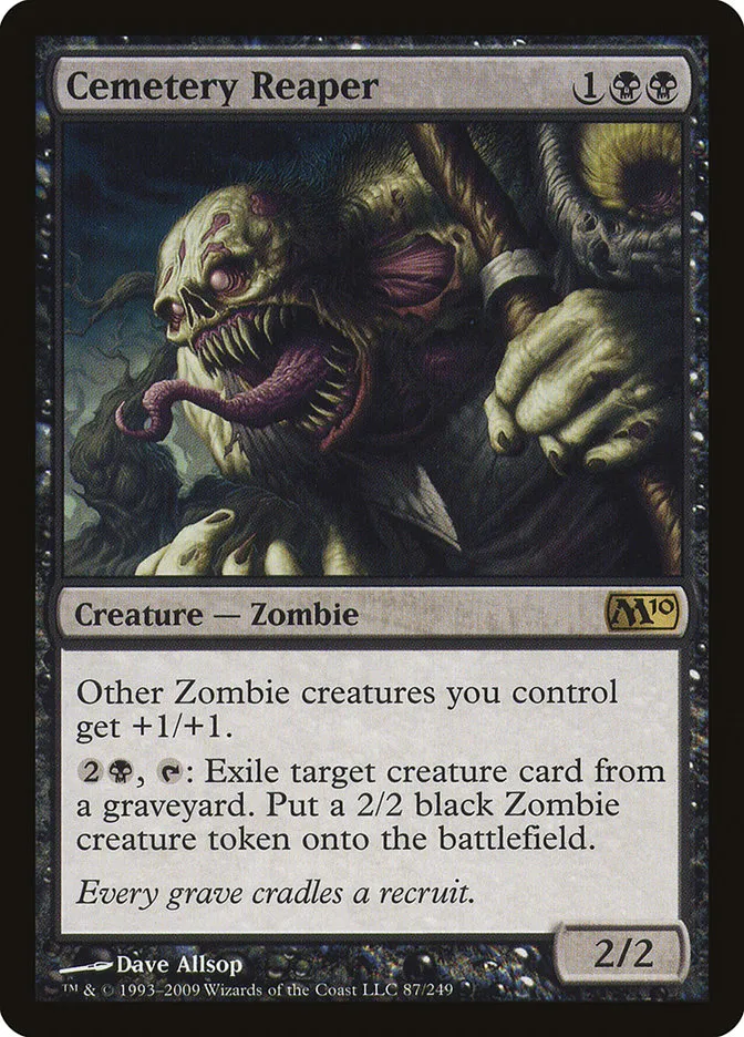2009 Magic 2010 Cemetery Reaper #87 rare card image