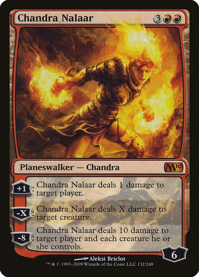2009 Magic 2010 Chandra Nalaar #132 mythic card image