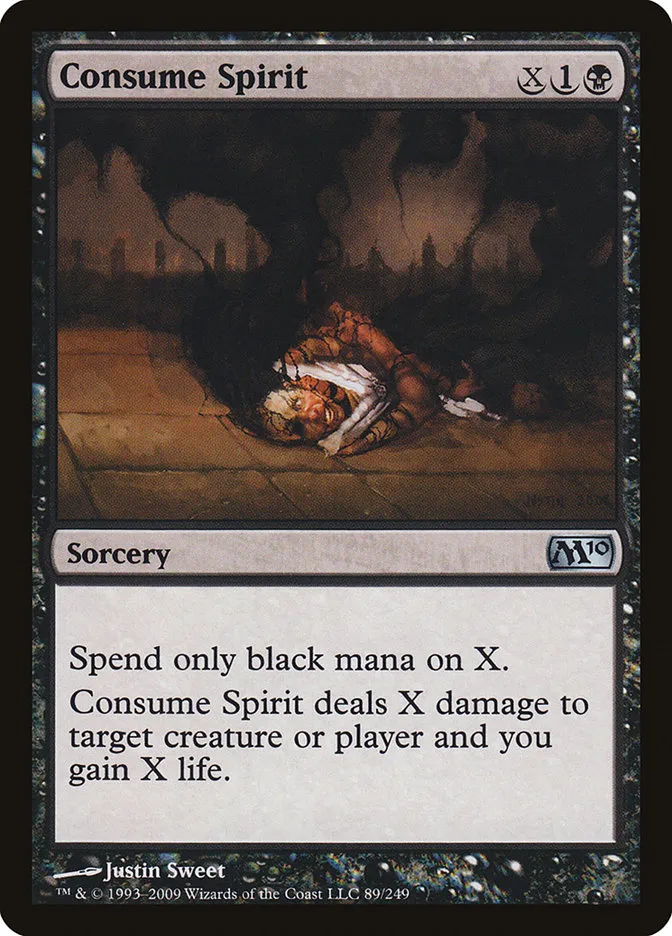 2009 Magic 2010 Consume Spirit #89 uncommon card image