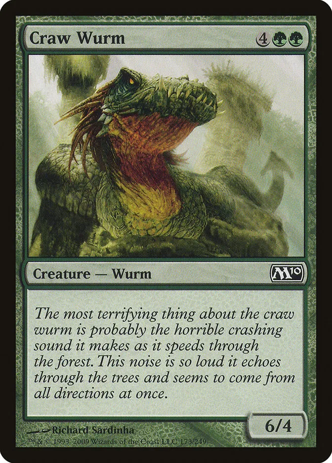 2009 Magic 2010 Craw Wurm common #173 common card image