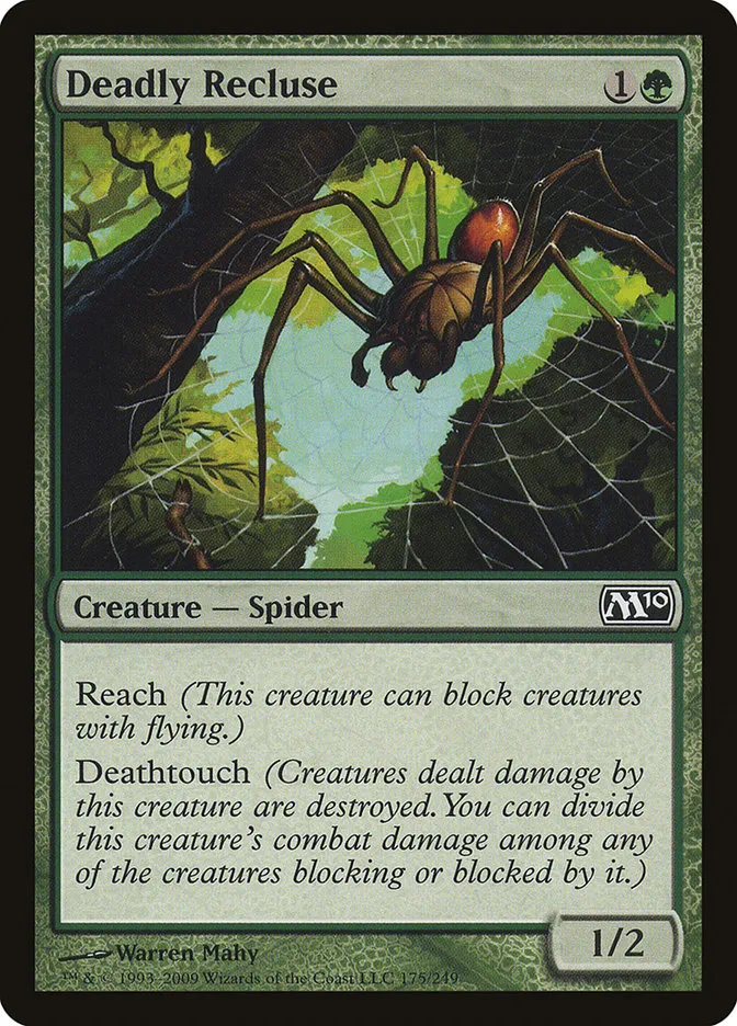 2009 Magic 2010 Deadly Recluse common #175 common card image
