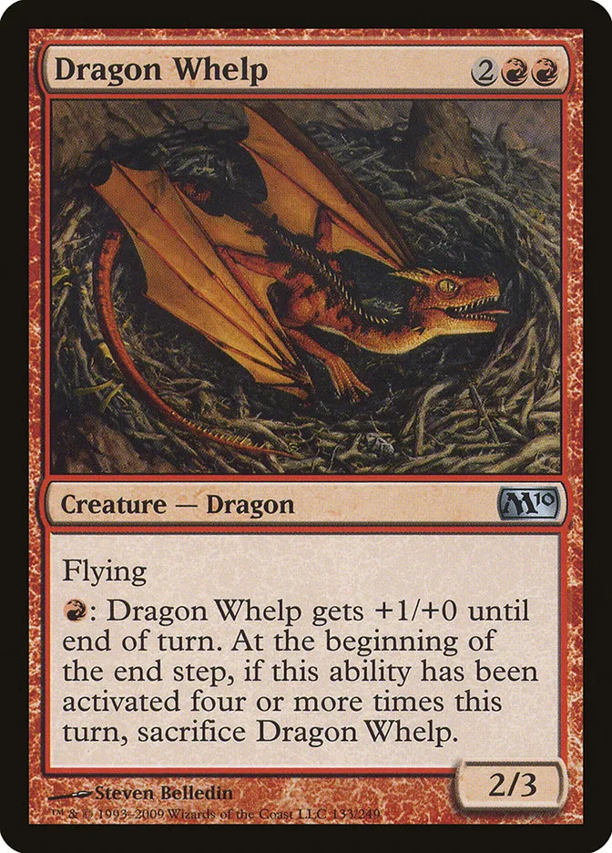 2009 Magic 2010 Dragon Whelp uncommon #133 uncommon card image