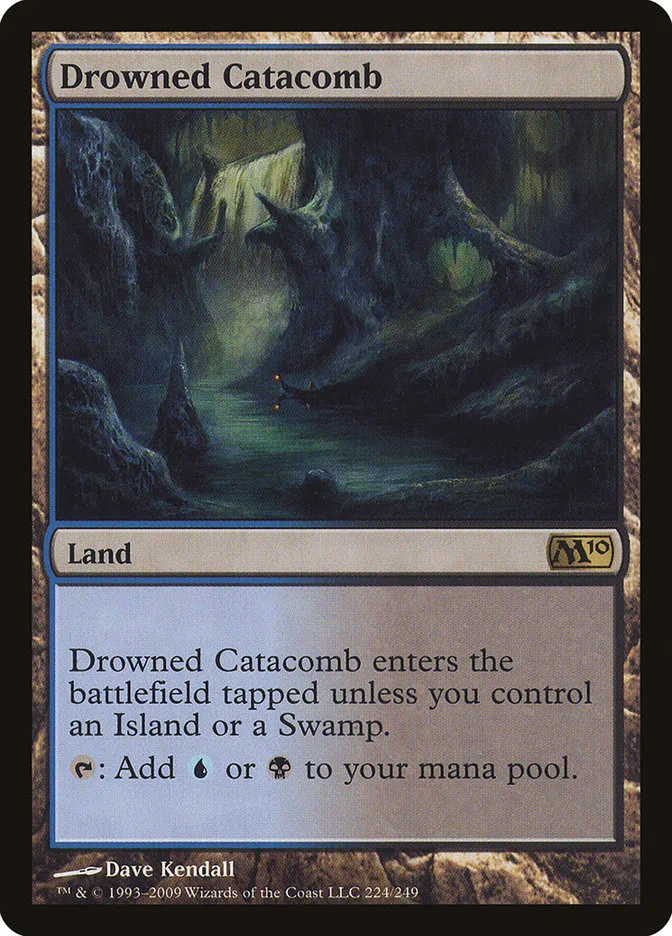 2009 Magic 2010 Drowned Catacomb rare #224 rare card image
