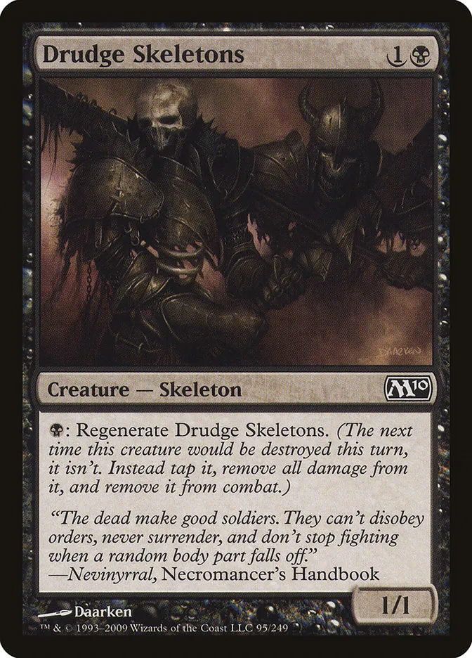 2009 Magic 2010 Drudge Skeletons common #95 common card image