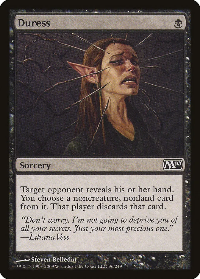 2009 Magic 2010 Duress common #96 common card image