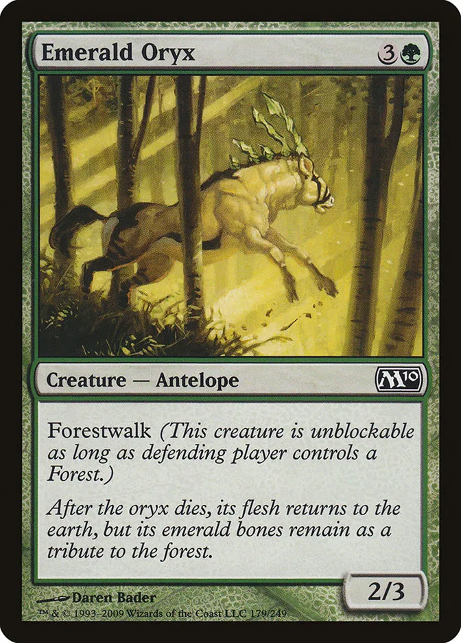 2009 Magic 2010 Emerald Oryx common #179 common card image