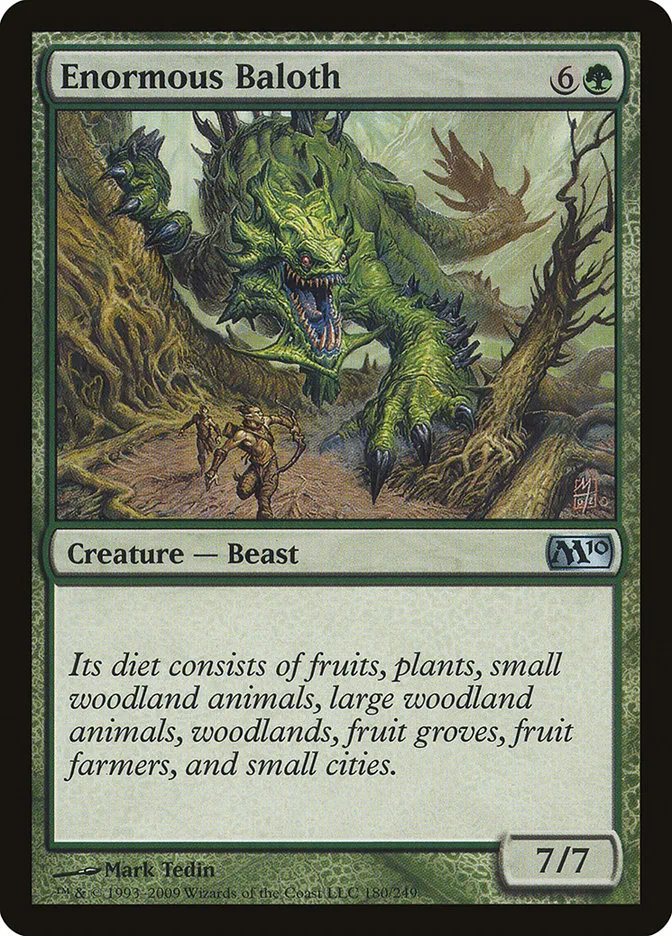 2009 Magic 2010 Enormous Baloth uncommon #180 uncommon card image
