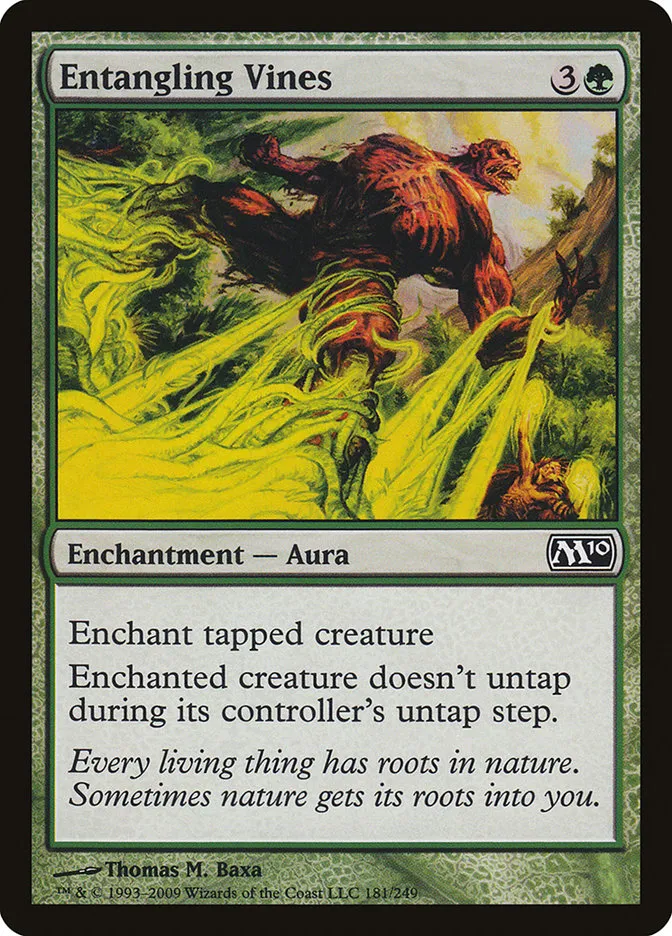 2009 Magic 2010 Entangling Vines common #181 common card image