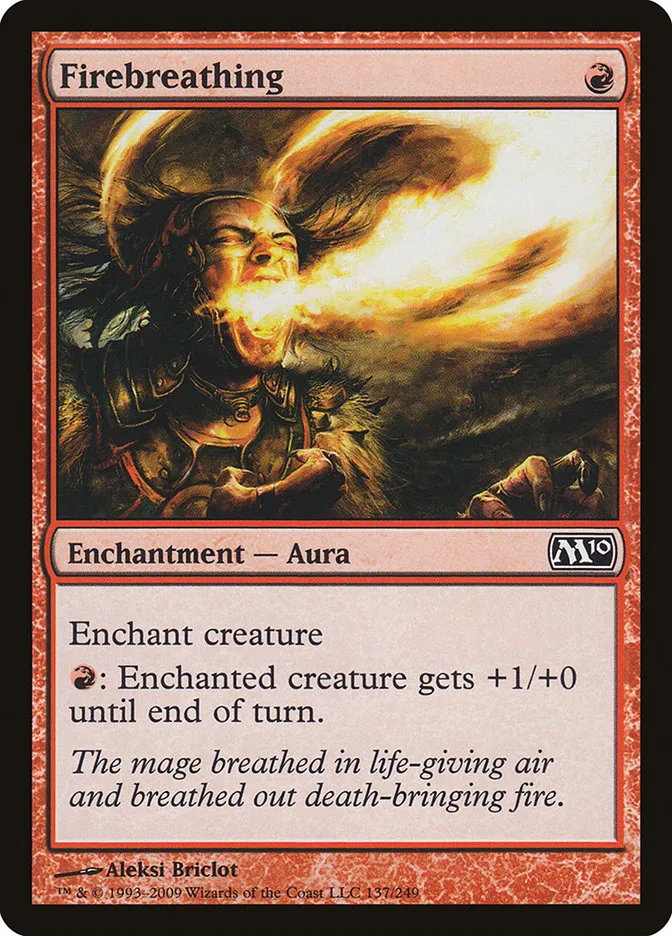 2009 Magic 2010 Firebreathing common #137 common card image