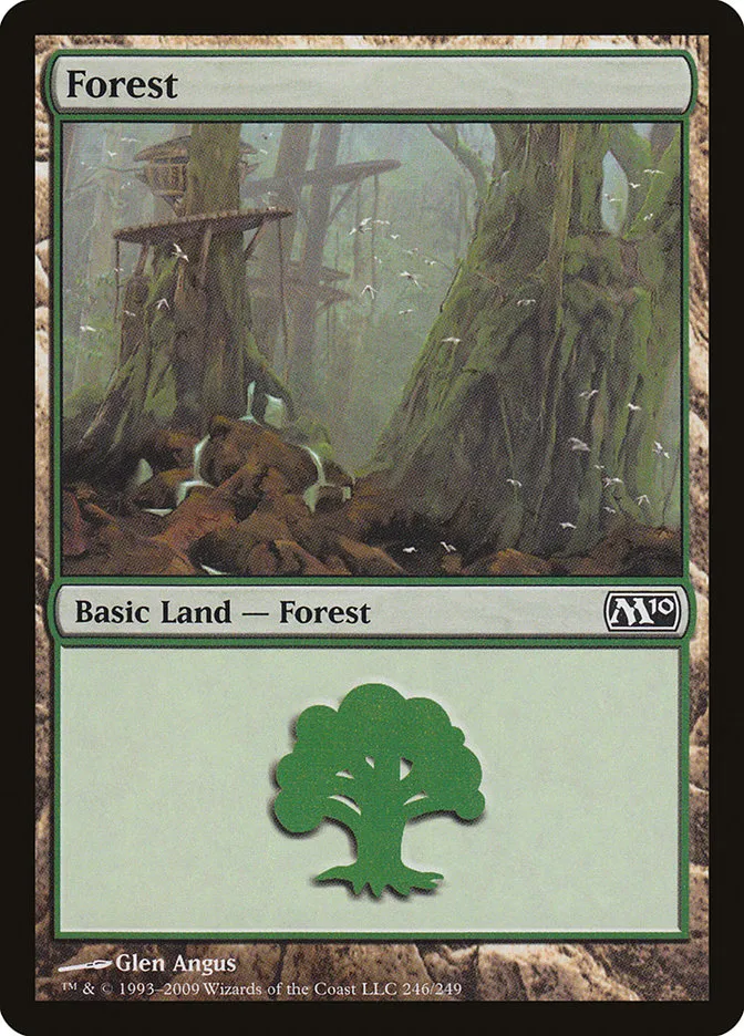 2009 Magic 2010 Forest common #246 common card image