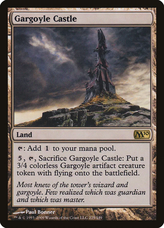 2009 Magic 2010 Gargoyle Castle rare #225 rare card image