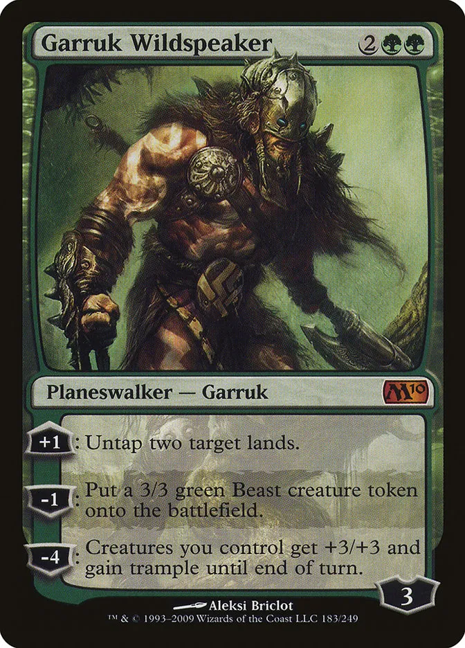 2009 Magic 2010 Garruk Wildspeaker #183 mythic card image