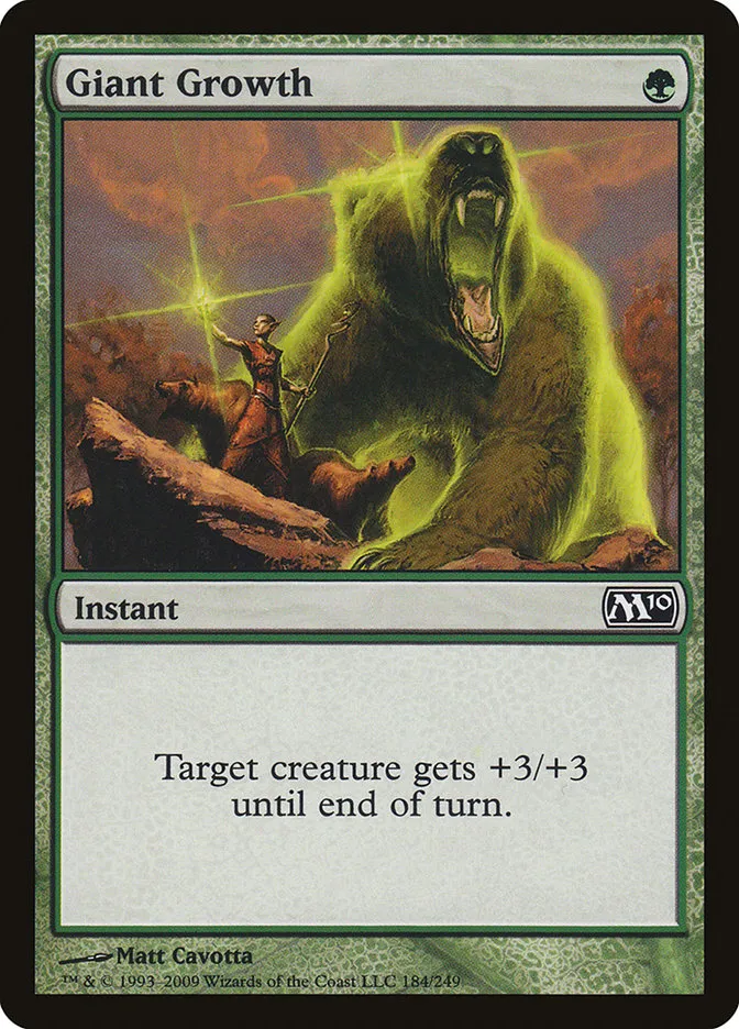 2009 Magic 2010 Giant Growth common #184 common card image