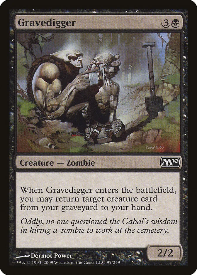 2009 Magic 2010 Gravedigger common #97 common card image