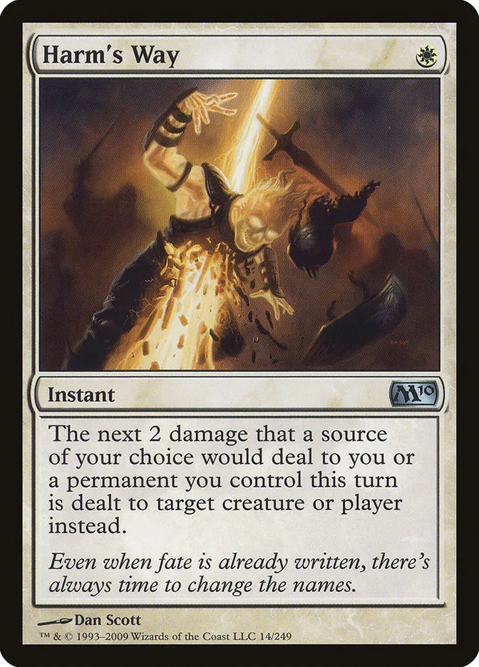 2009 Magic 2010 Harm's Way #14 uncommon card image