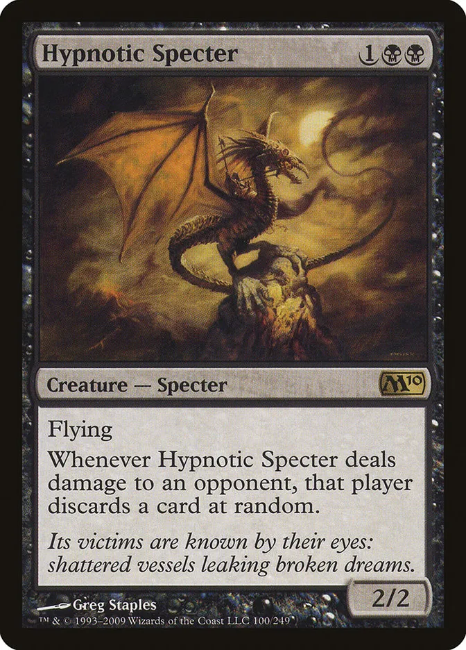 2009 Magic 2010 Hypnotic Specter rare #100 rare card image