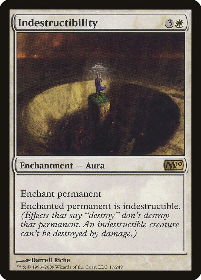 2009 Magic 2010 Indestructibility rare #17 rare card image