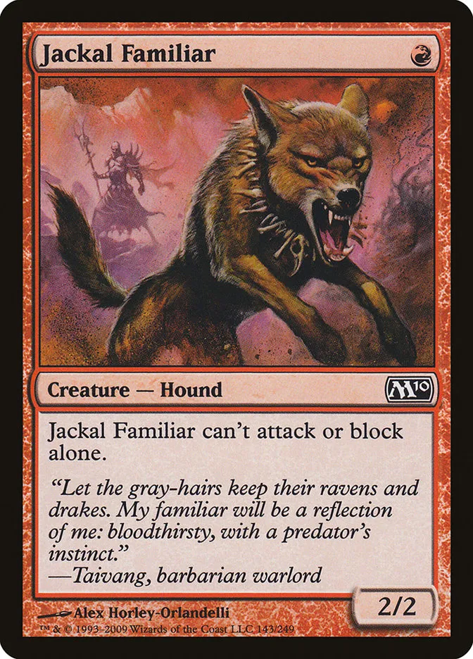 2009 Magic 2010 Jackal Familiar common #143 common card image
