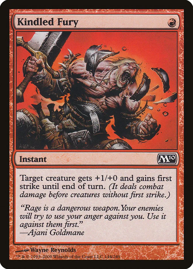 2009 Magic 2010 Kindled Fury #144 common card image