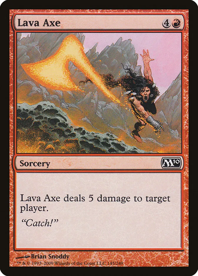 2009 Magic 2010 Lava Axe common #145 common card image