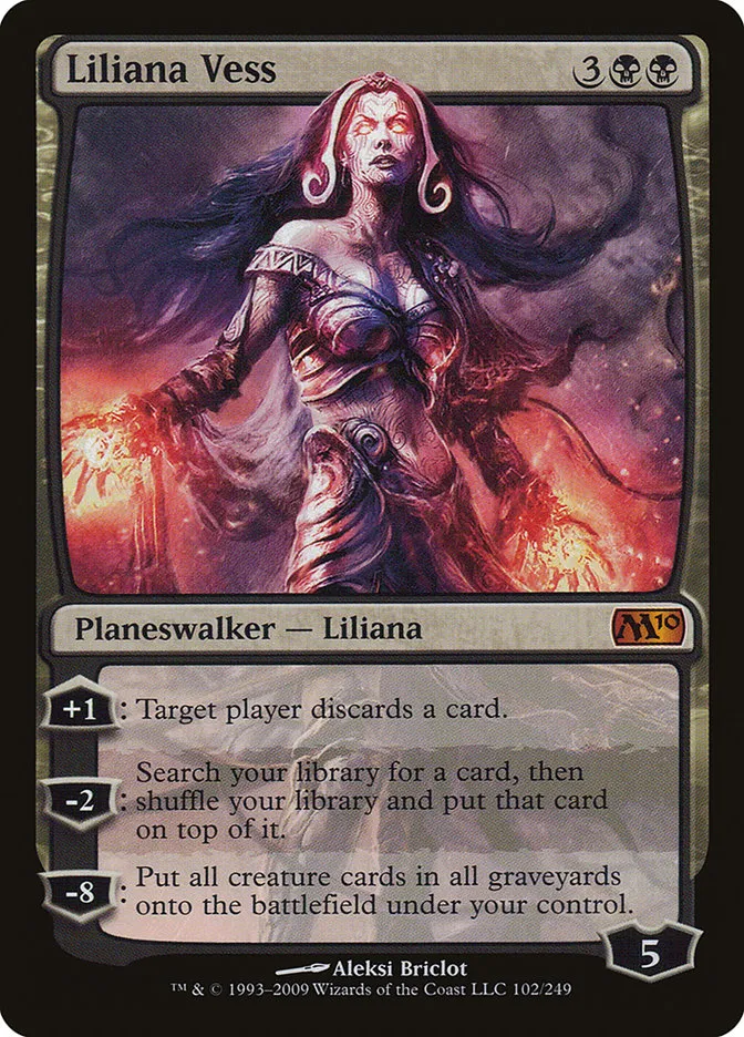 2009 Magic 2010 Liliana Vess mythic #102 mythic card image