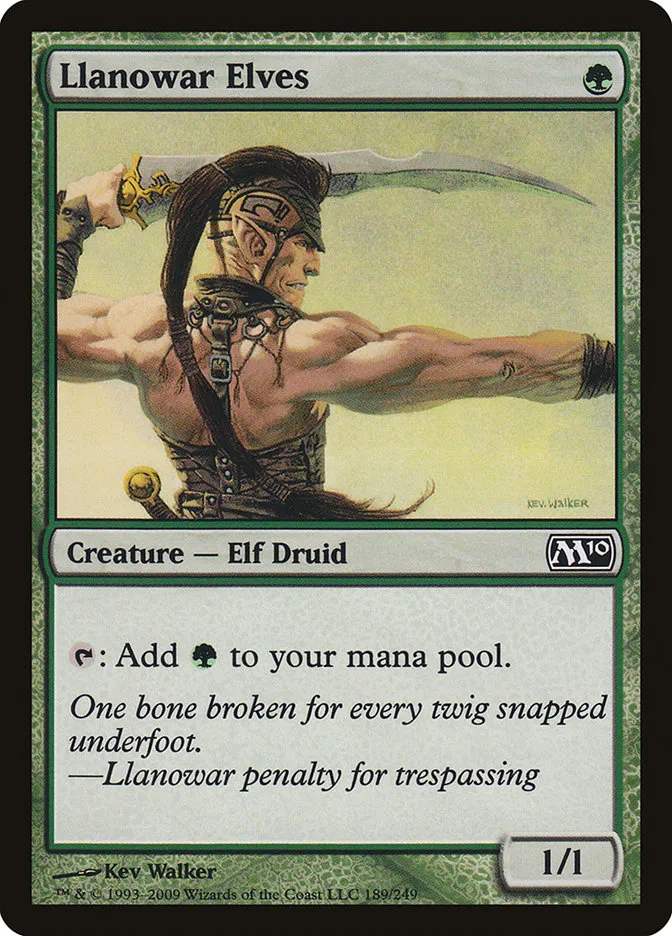 2009 Magic 2010 Llanowar Elves common #189 common card image