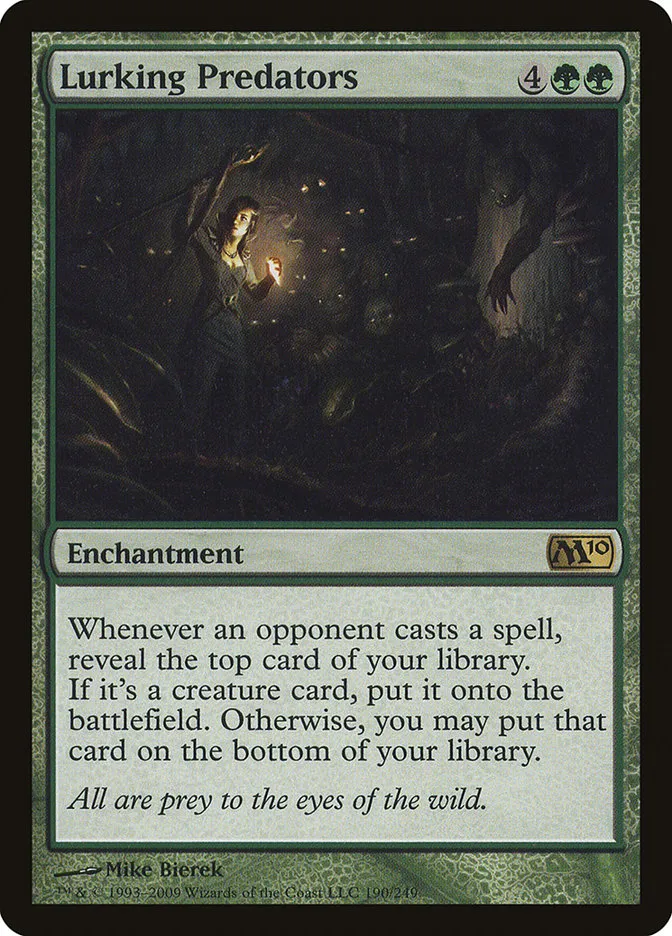 2009 Magic 2010 Lurking Predators rare #190 rare card image
