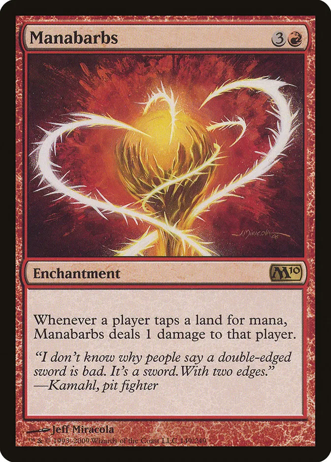 2009 Magic 2010 Manabarbs rare #149 rare card image